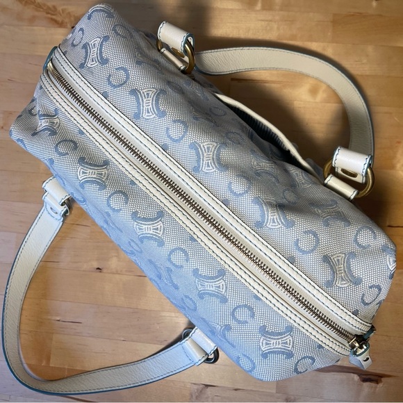 Celine Macadam Pattern Shoulder Bag  Vintage Blue CY 00/44 - Picture 7 of 16